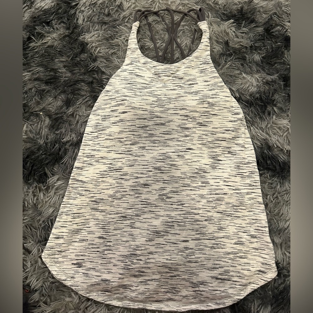 Lulumelon Gray Strappy Back Tank Top